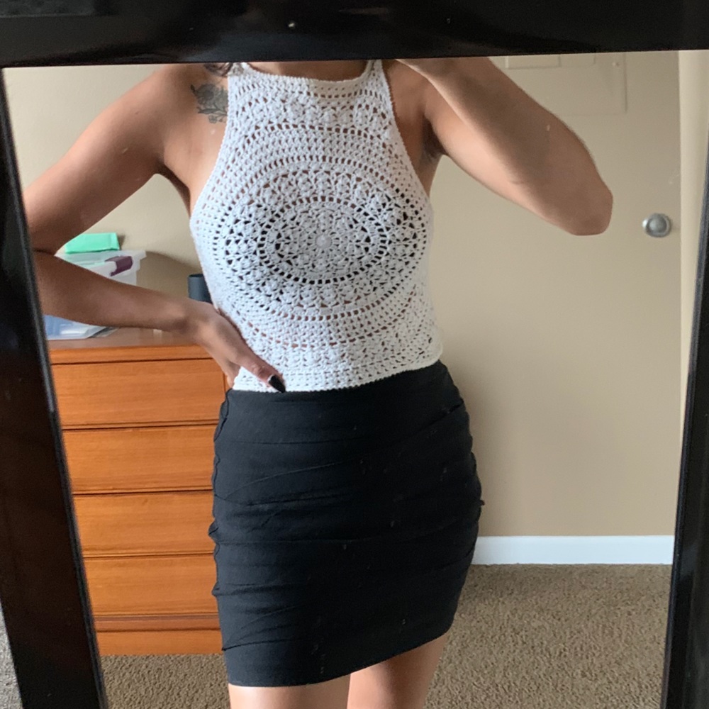 White Crochet Top